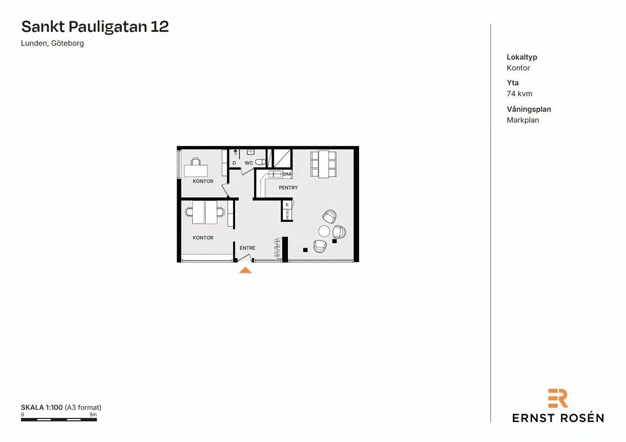 lediga lokaler i Göteborg kommun, Lunden – 74 kvm (bild 3)