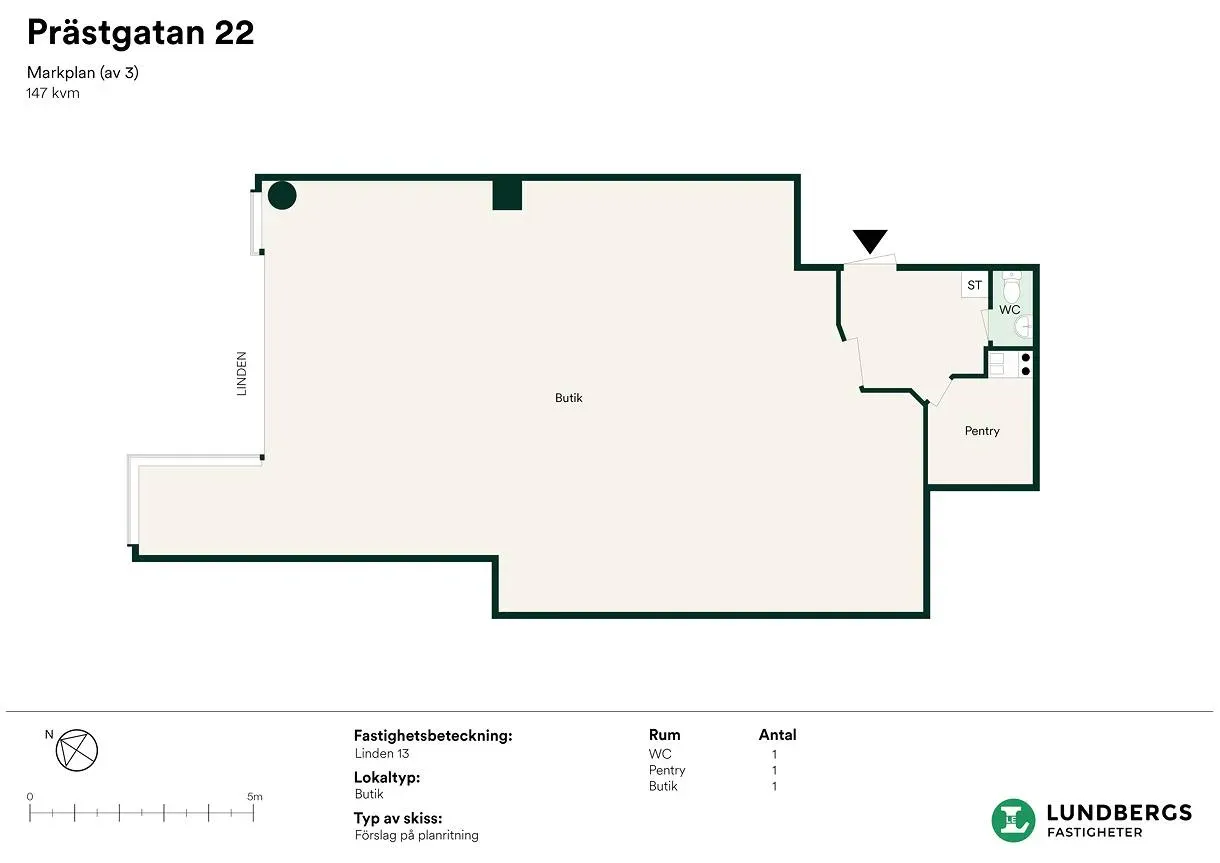 lediga lokaler i Norrköping kommun, Innerstan (Linden) – 147 kvm (bild 2)